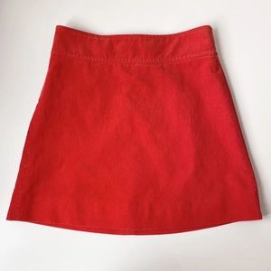 J Crew NWOT cord a line mini skirt